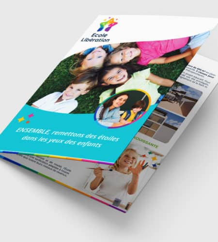Brochure de communication pour l'Ecole Libération au Mans